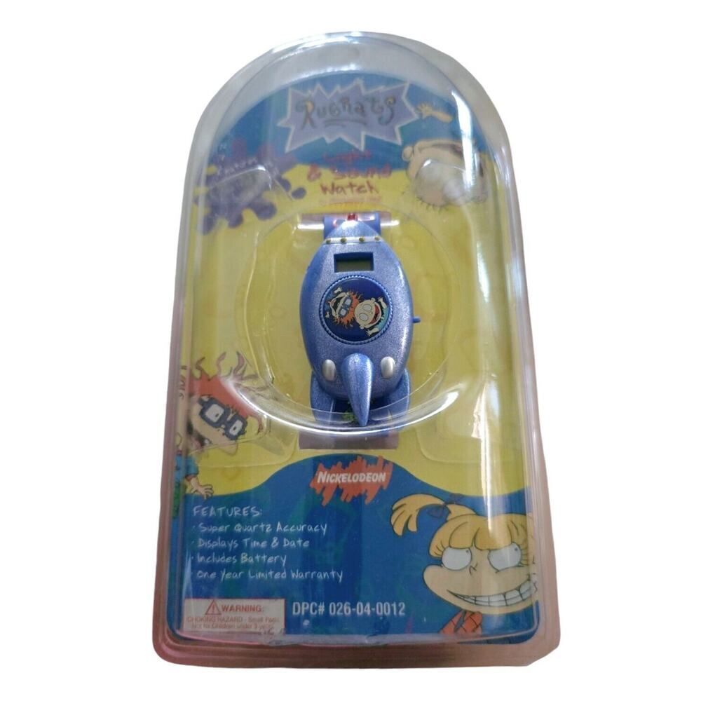 Vintage Rugrats Light & Sound Rocketship WATCH NEW 1998 nickelodeon cartoon tomy